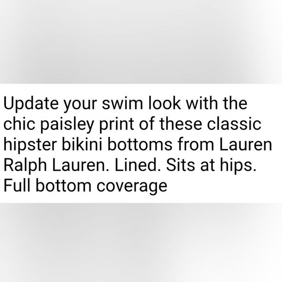 Lauren Ralph Lauren Plus Size Bottoms High Waist Tropical Full Coverage - Picture 3 of 11